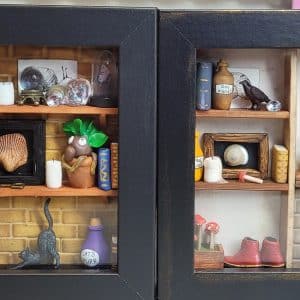 Custom Order  Mrs Watson Witchy Shadowbox x 2