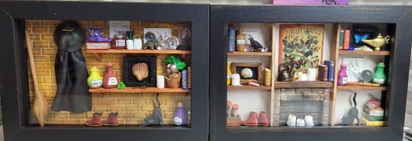 Custom Order  Mrs Watson Witchy Shadowbox x 2